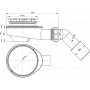 Сифон для поддона Alcadrain (AlcaPLAST), A491CR, AG210272100