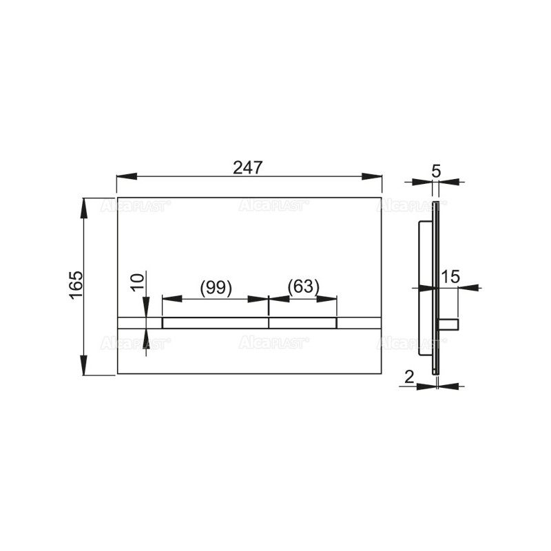 Кнопка управления Alcaplast Stripe-437-STRIPE-Кнопка управления для ...