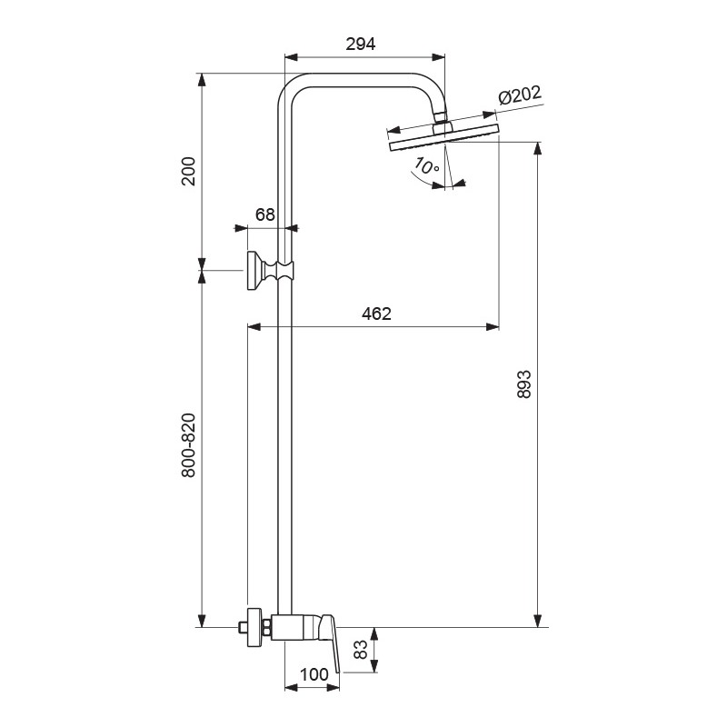 Душевая система VIDIMA Balance BA272AA-779-BA272AA-VIDIMA BALANCE ...
