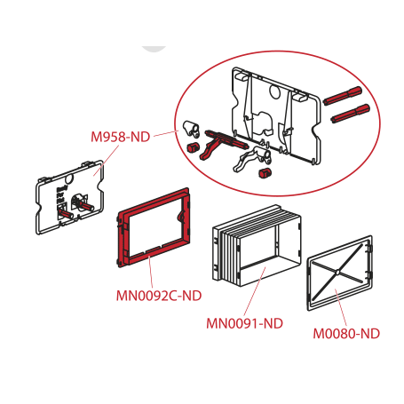 Доска с коромыслом и толкателями для Slimmodul AM, Alcadrain (AlcaPLAST), M958-ND