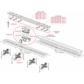 Крепеж пластиковый для решетки APZ19, (6 шт), Alcadrain (AlcaPLAST), Z1884-ND