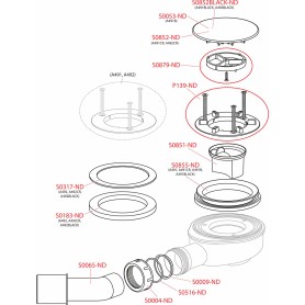 Гидрозатвор для сниженных сифонов душ. поддонов  A491 ,A492, A492CR, Alcadrain (AlcaPLAST), S0851-ND