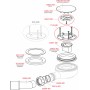 Гидрозатвор для сниженных сифонов душ. поддонов  A491 ,A492, A492CR, Alcadrain (AlcaPLAST), S0851-ND