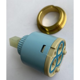 Картридж 35мм, короткий + гайка латунь, TEKA, R802796