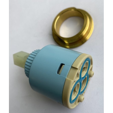 Картридж 35мм, короткий + гайка латунь, TEKA, R802796