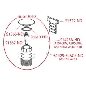 Клик-клак сифона A504,A505,A507,A516CKM,Alcadrain (AlcaPLAST), S1567-ND