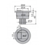 Кнопка смыва для арматуры А08А, Alcadrain (AlcaPLAST), V0296-ND