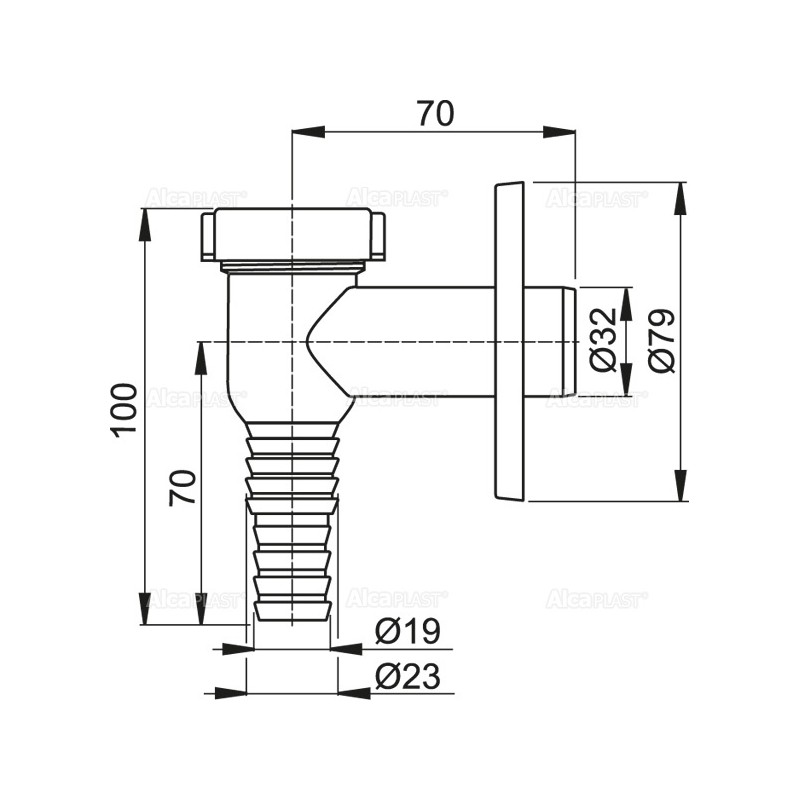 Сифон для стиральной машины Alcaplast APS1-301-APS1-Сифон для ...